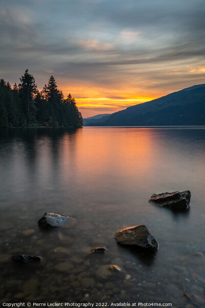 Lake Shoreline Sunset Picture Board by Pierre Leclerc Photography