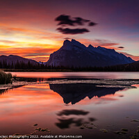 Buy canvas prints of Mount Rundle Glorious Sunrise by Pierre Leclerc Photography