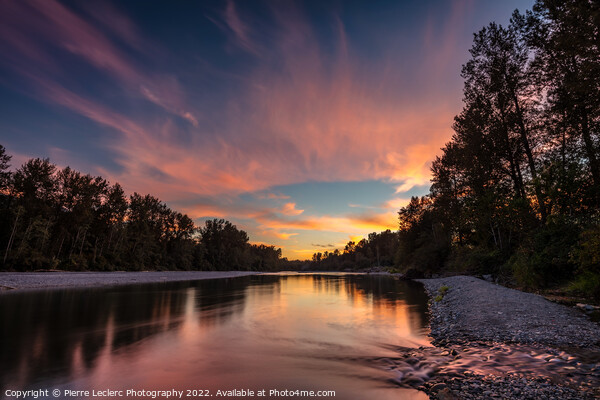 Colorful Sunset Sky from the Vedder River Picture Board by Pierre Leclerc Photography