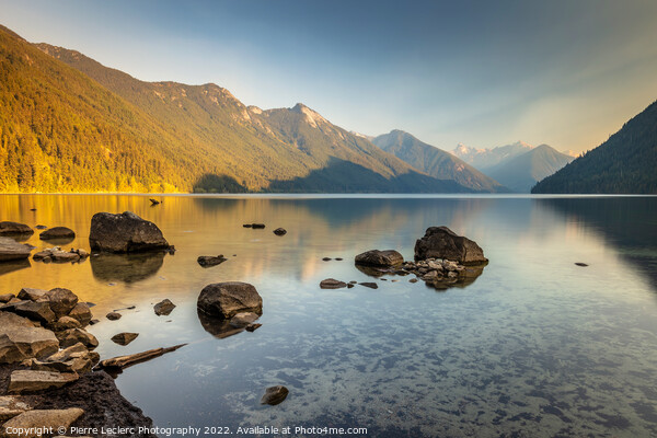 Rocks on a smoky lake shore Picture Board by Pierre Leclerc Photography