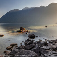 Buy canvas prints of Smoky skies and Sunlight at Chilliwack Lake by Pierre Leclerc Photography