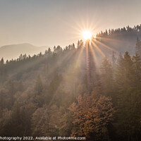 Buy canvas prints of Sun Rising over Smoky Mountains by Pierre Leclerc Photography