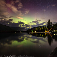 Buy canvas prints of Northern Lights and A Shooting Star In Whistler by Pierre Leclerc Photography
