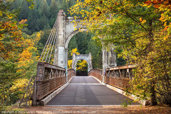 Scenic pedestrian bridge in Autumn Picture Board by Pierre Leclerc Photography