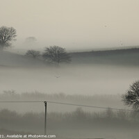 Buy canvas prints of Misty morning by Allan Jones