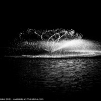 Buy canvas prints of Water Fountain - Black & White | Hever Castle by Adam Cooke