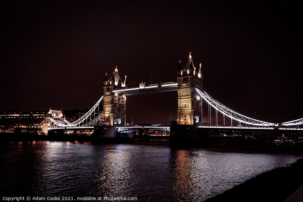 Tower Bridge | London | By Night Picture Board by Adam Cooke
