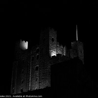 Buy canvas prints of Rochester Castle | Black and White by Adam Cooke