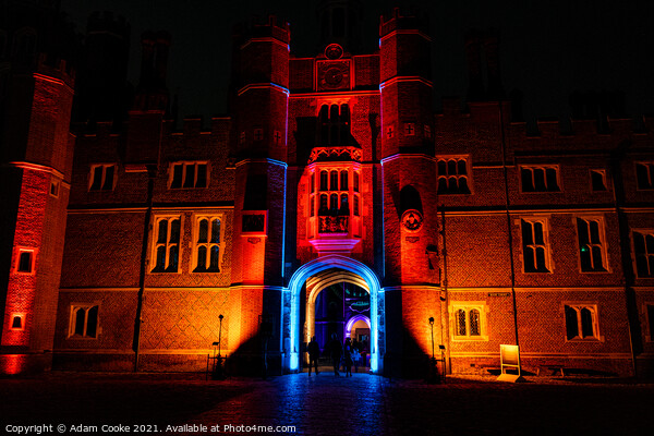 Hampton Court Palace | By Night Picture Board by Adam Cooke