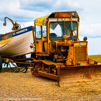 Buy canvas prints of Tractor | Weybourne Beach | Norfolk by Adam Cooke