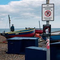 Buy canvas prints of No Parking Your Boat | Worthing by Adam Cooke
