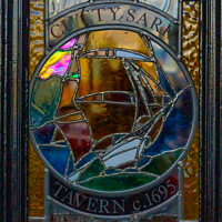 Buy canvas prints of Cutty Sark Stained Glass Panel by Adam Cooke