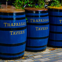 Buy canvas prints of Trafalgar Tavern Barrels by Adam Cooke