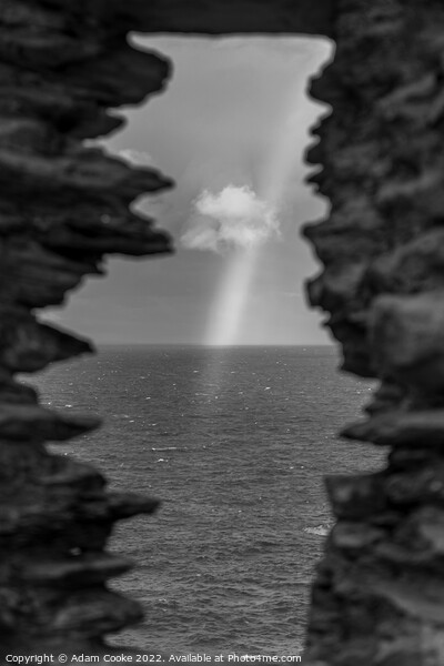 Rainbow At Tintagel Castle | Cornwall Picture Board by Adam Cooke