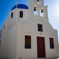 Buy canvas prints of Church | Oia | Santorini | Greece by Adam Cooke