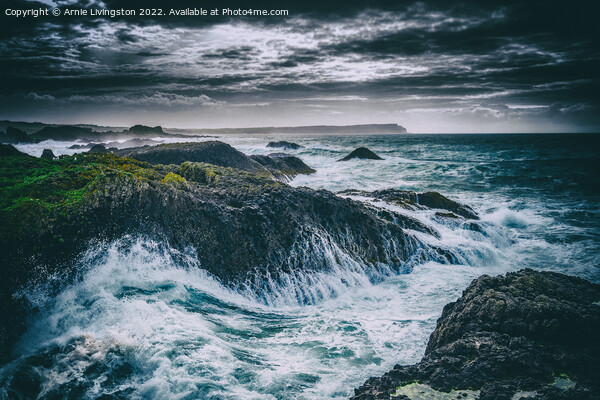 Ballintoy storm Picture Board by Arnie Livingston