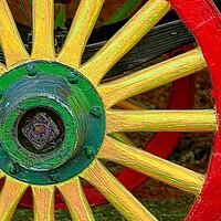 Buy canvas prints of Wagon Wheel by Tony Mumolo
