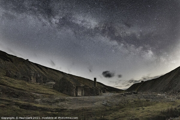 Milky Way over Old Gang Smelt Mill Picture Board by Paul Clark