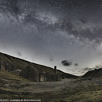 Buy canvas prints of Milky Way over Old Gang Smelt Mill by Paul Clark