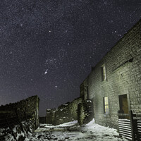 Buy canvas prints of Swaledale farmhouse in the snow by Paul Clark