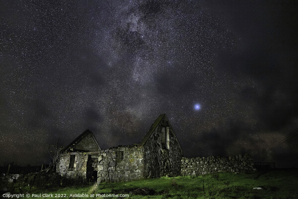 Derelict Croft under the Stars Picture Board by Paul Clark