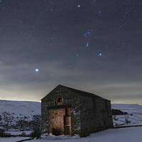 Buy canvas prints of Hay Barn in the Snow by Paul Clark