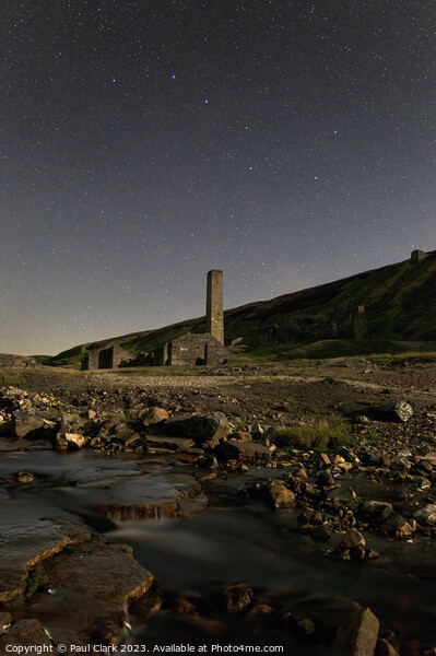 Moonlit Mill under the Stars - Swaledale Picture Board by Paul Clark