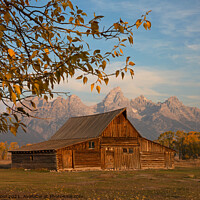Buy canvas prints of Mountain Barn In Autumn by Dan Sproul