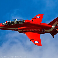 Buy canvas prints of RAF Red Arrows XX242 Hawk display aircraft in flight. by Ste Jones