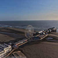 Buy canvas prints of Blackpool Central Pier at sunset by Ian Cramman