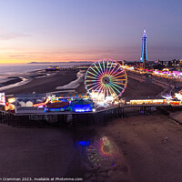 Buy canvas prints of Blackpool Central Pier at Sunset by Ian Cramman