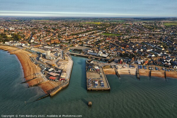 Whitstable Harbour Aerial Photo Picture Board by Evolution Drone