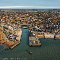 Buy canvas prints of Whitstable Harbour Aerial Photo by Evolution Drone