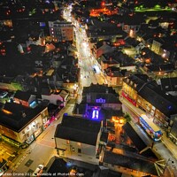 Buy canvas prints of Whitstable High Street at night by Evolution Drone