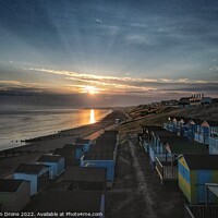 Buy canvas prints of Tankerton Beach huts at dawn by Evolution Drone