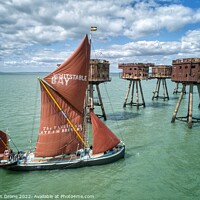 Buy canvas prints of SB Greta at Red Sands Fort by Evolution Drone