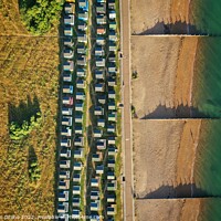 Buy canvas prints of Top down Tankerton Beach Huts by Evolution Drone