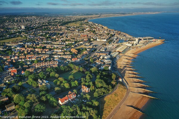 Whitstable Castle to Seasalter Picture Board by Evolution Drone