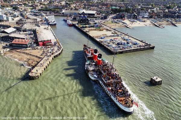 Paddle Steamer Waverley visits Whitstable  Picture Board by Evolution Drone