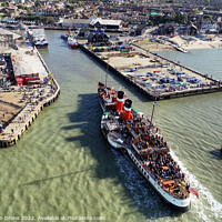 Buy canvas prints of Paddle Steamer Waverley visits Whitstable  by Evolution Drone