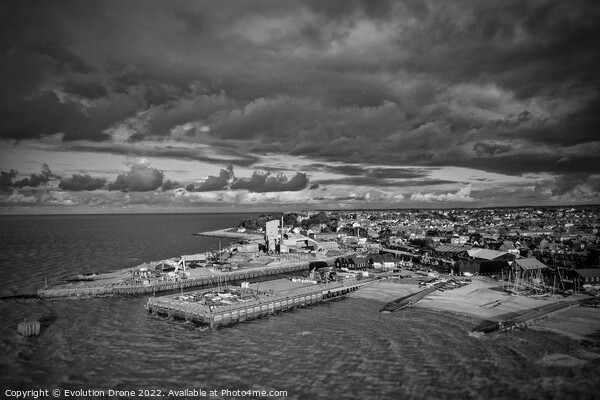 Whitstable Harbour Sky cloud Picture Board by Evolution Drone
