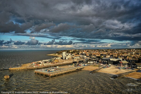 Whitstable Harbour Sky cloud Picture Board by Evolution Drone