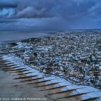 Buy canvas prints of Snowy Reeve's beach, Whitstable  by Evolution Drone