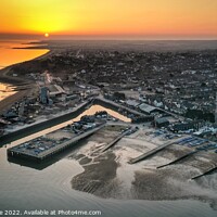Buy canvas prints of Harbour Sunrise 16:9 by Evolution Drone