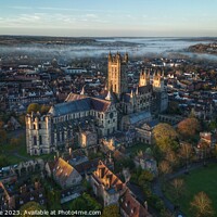 Buy canvas prints of Autumn Morning - Canterbury Cathedral by Evolution Drone