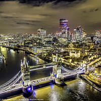 Buy canvas prints of Tower Bridge and the Tower of London at Night by Mark Dillen
