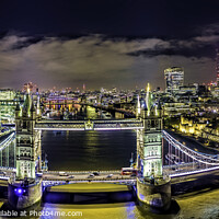 Buy canvas prints of Aerial shot of Tower Bridge  by Mark Dillen