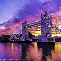 Buy canvas prints of Tower Bridge Sunrise London  by Mark Dillen