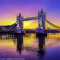 Buy canvas prints of Tower Bridge Sunrise by Mark Dillen