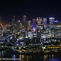 Buy canvas prints of Canary Wharf at Night by Mark Dillen